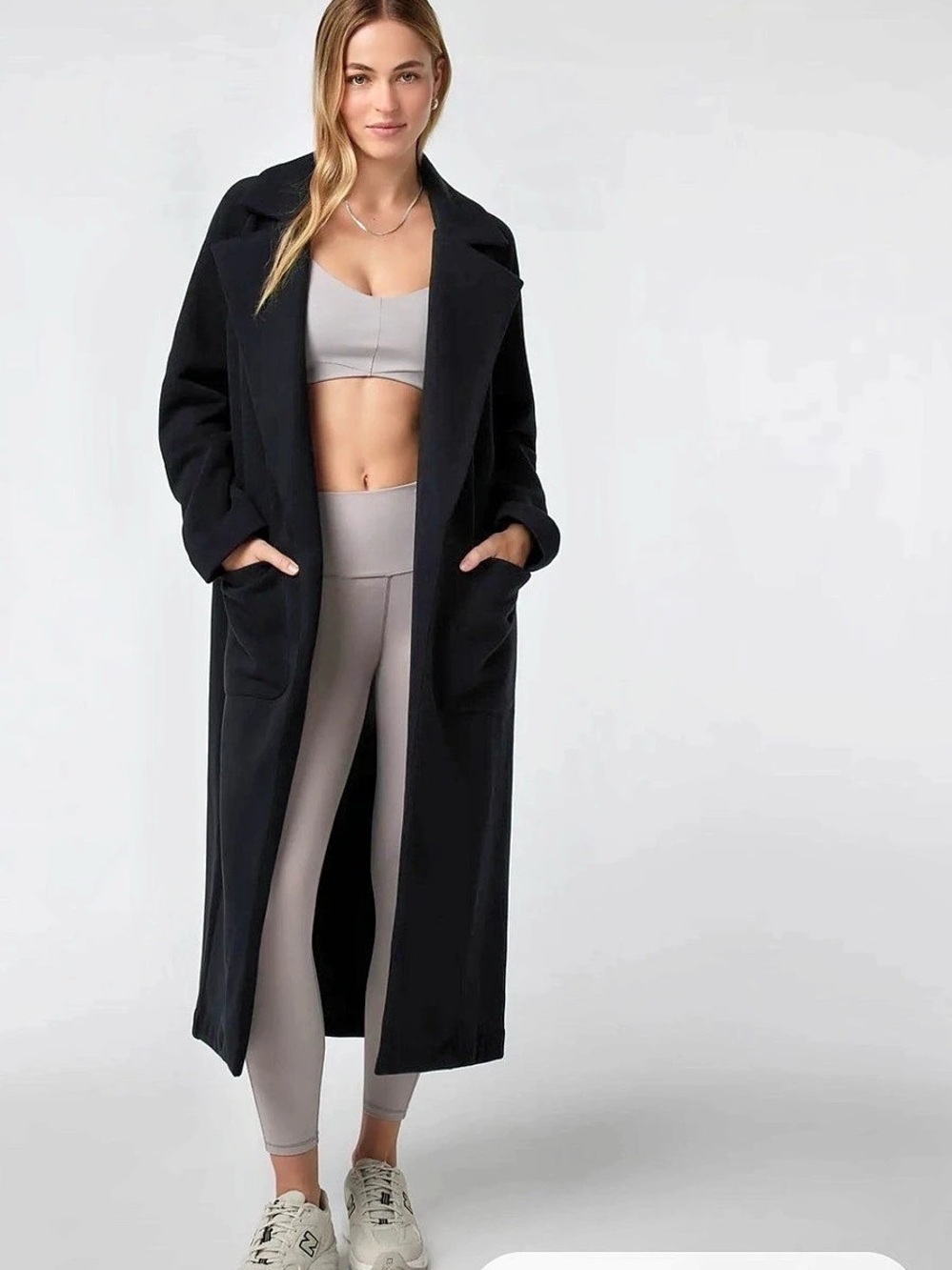 Vuori Restore Trench Coat Women's Black Size XS